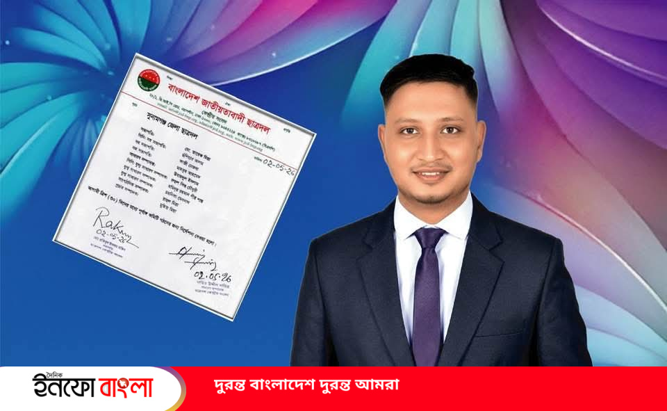 সুনামগঞ্জ জেলা ছাত্রদলের নব-গঠিত কমিটিতে
