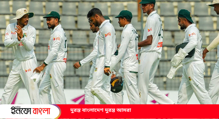দ্বিতীয় ও শেষ টেস্টের দ্বিতীয় দিন শেষে ১৫৬ রানে এগিয়ে আছে স্বাগতিক বাংলাদেশ