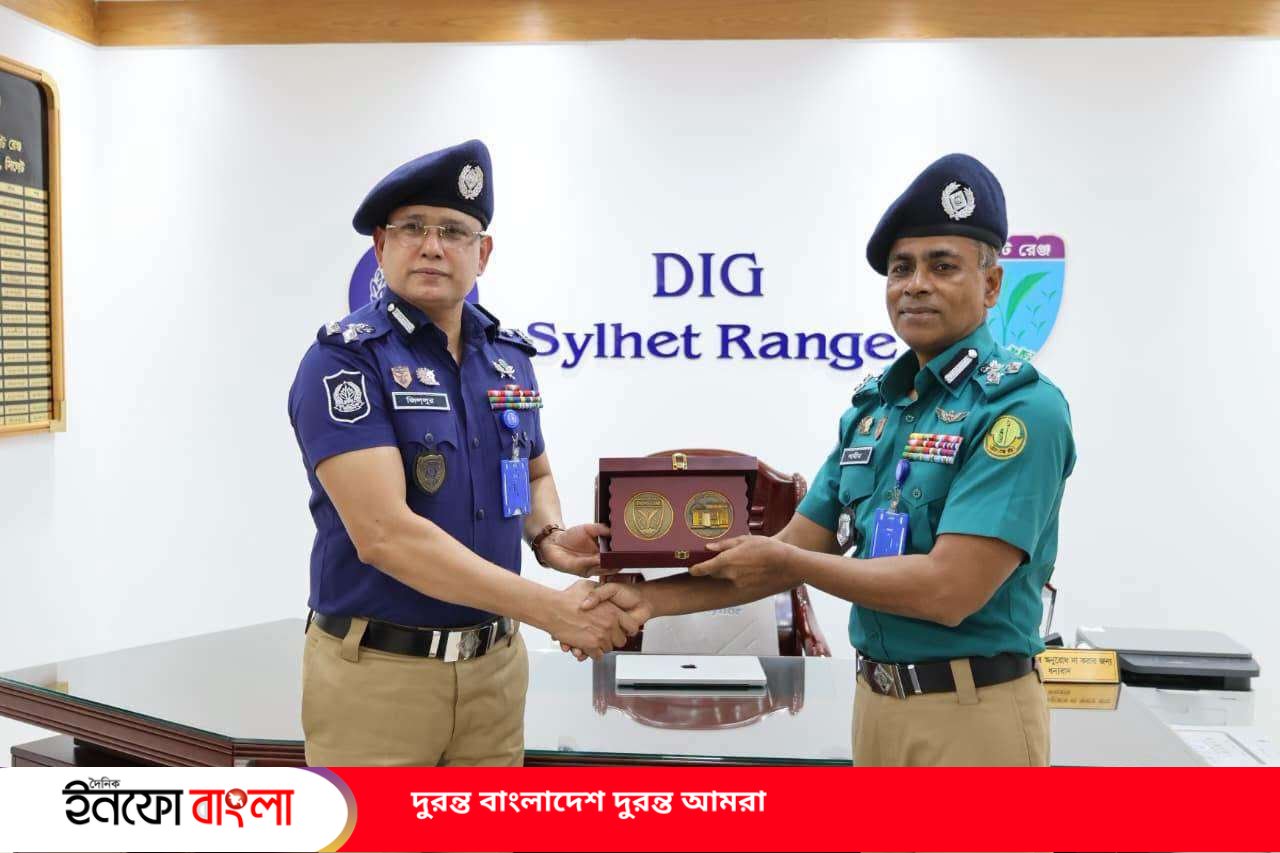 সিলেট রেঞ্জ ডিআইজির সঙ্গে নবনিযুক্ত এসএম